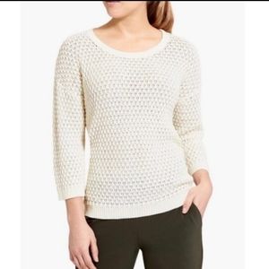 Athleta Woven Knit Sweater sz S
